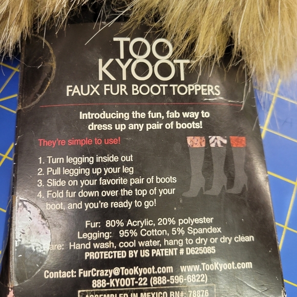 Too Kyoot Boot Toppers Faux Fur - Picture 2 of 5